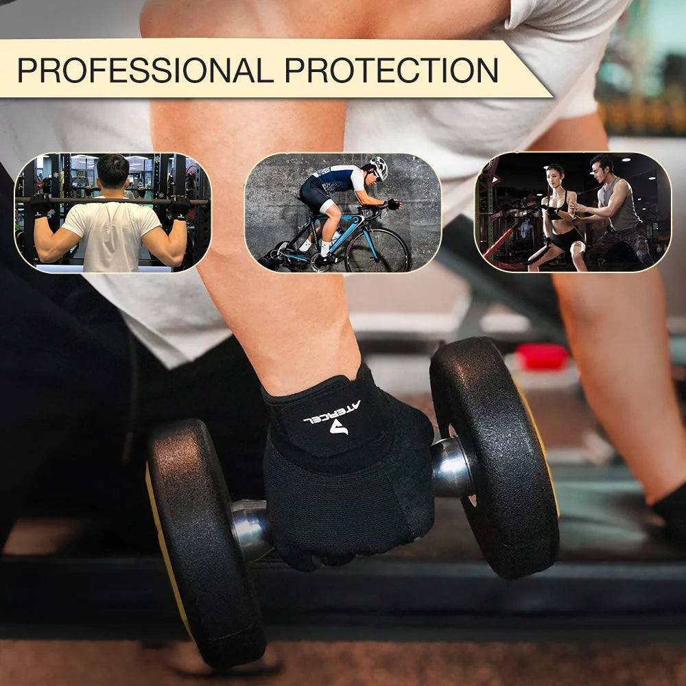 Workout Gloves with Hooks Black L Y562722