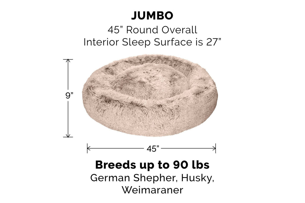 Large Mist Gray Donut Dog Bed B3528