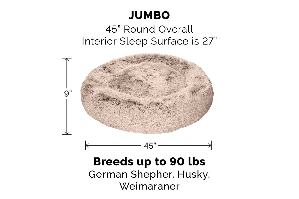 Large Mist Gray Donut Dog Bed B3528