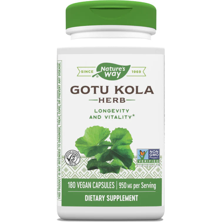 Gotu Kola Herb 475 mg 180 Capsules Q921