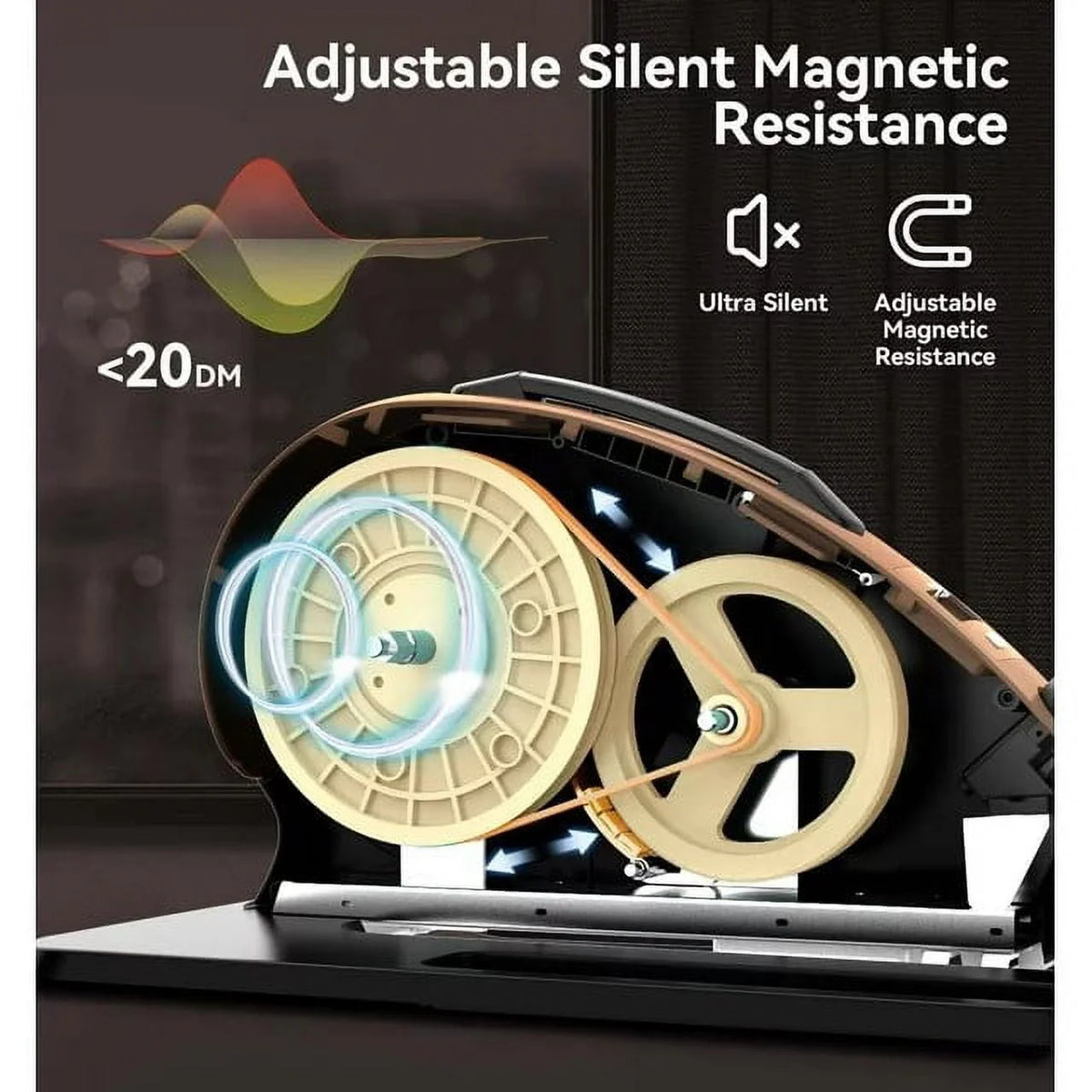 Under Desk Magnetic Elliptical Machine with Foot Massage C2290