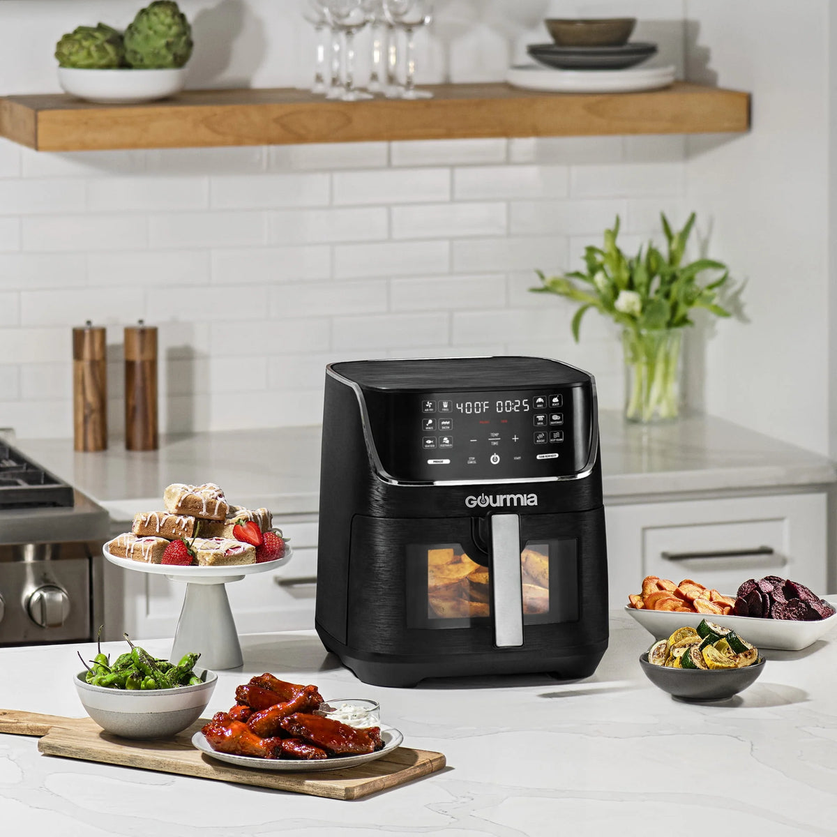 8 Qt Digital Window Air Fryer with 12 One-Touch Presets S8673