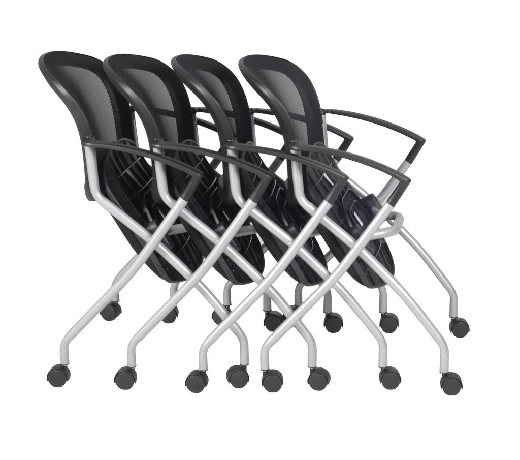 Black Nesting Chair 4 Pack R40169