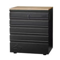 Heavy Duty 18-Gauge Steel 5-Drawer Black Garage Base Cabinet L4911