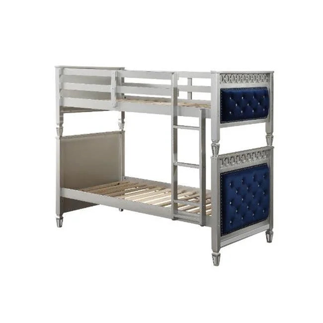 Blue Velvet Twin Size Bunk Bed S947993