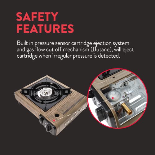Dual Fuel Portable Camping Stove with Carrying Case X87502