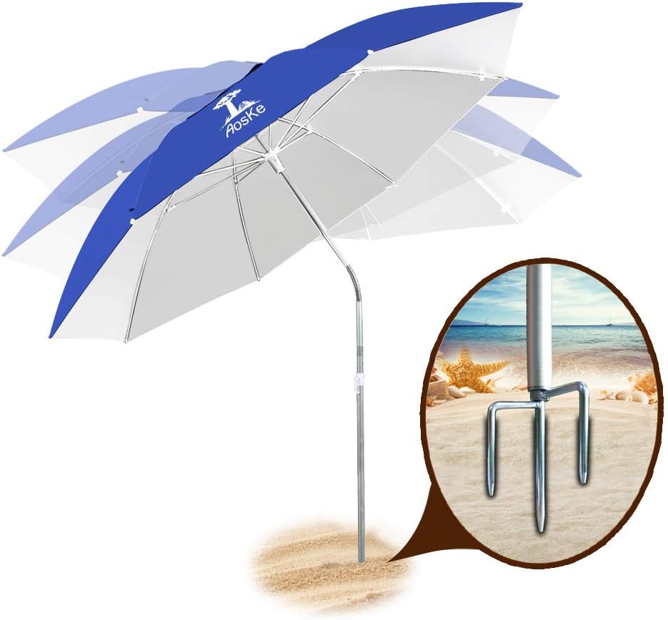 Orange Portable Beach Umbrella with Carry Bag E27459