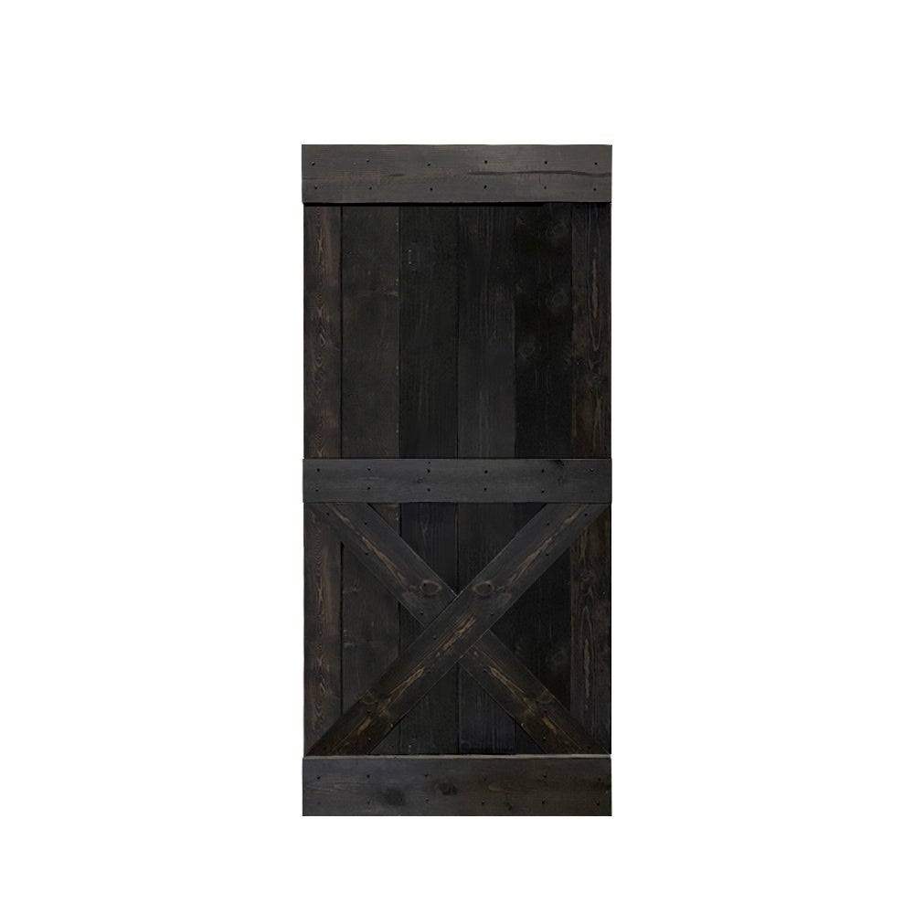Solid Knotty Pine Wood Interior Sliding Barn Door Slab V75252