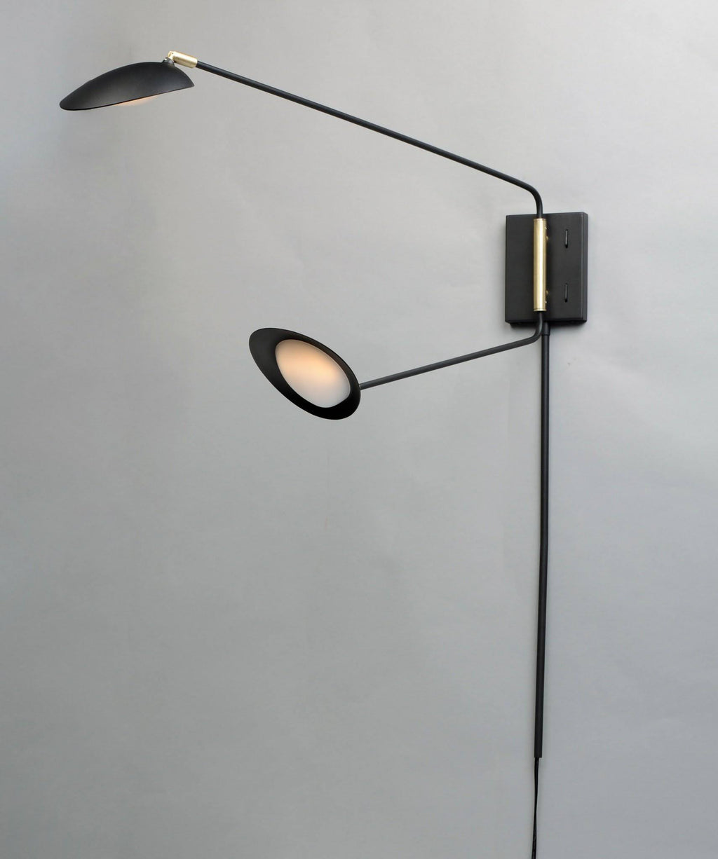Black Satin Brass LED Wall Sconce M652