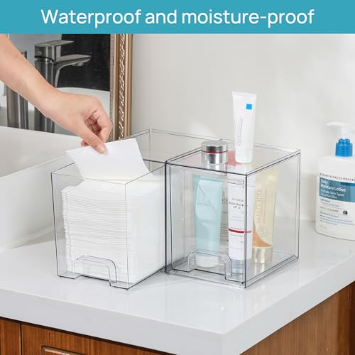 Clear Stackable Acrylic Storage Drawers 2 Pack I251642