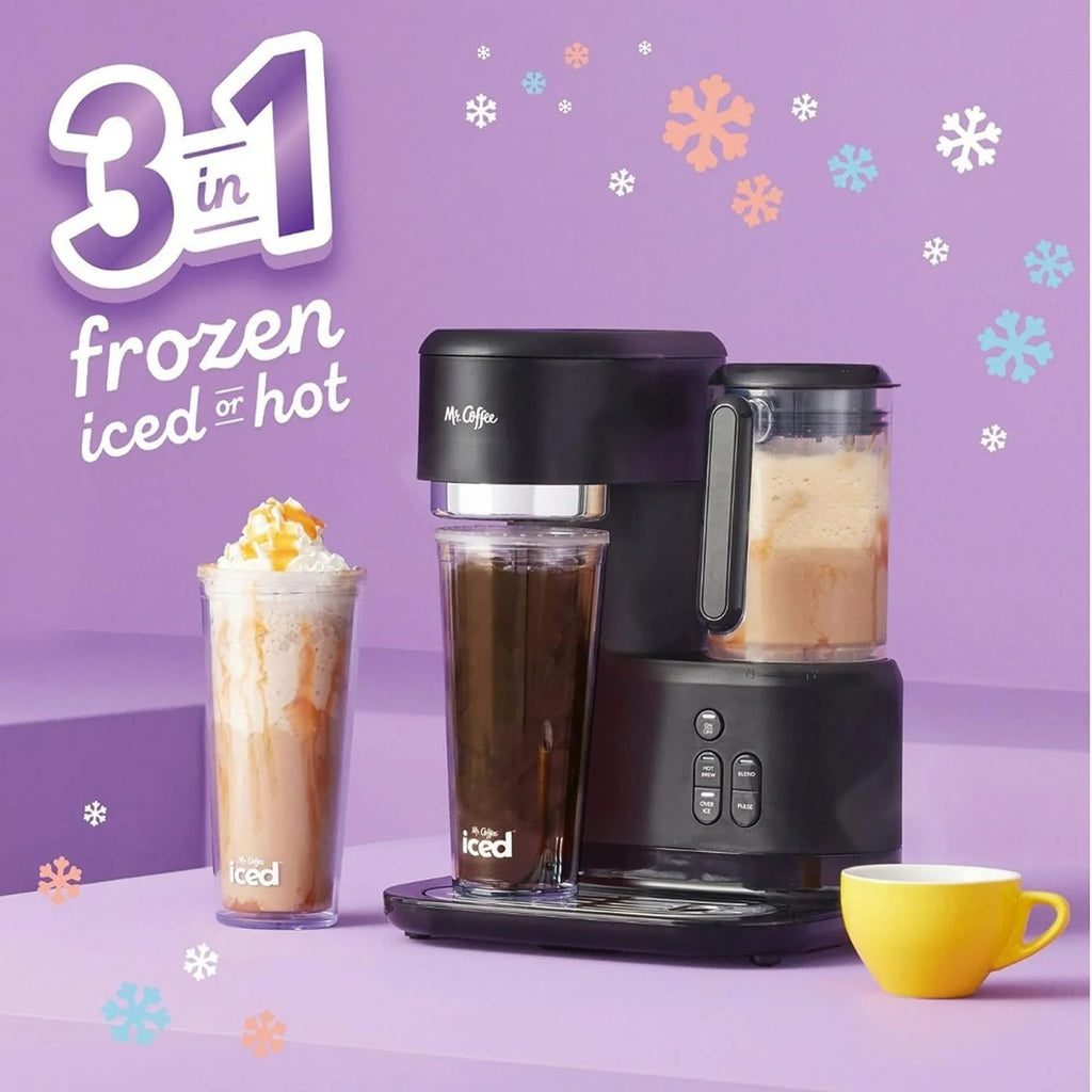 3-in-1 Iced and Hot Coffee and Tea Maker and Blender with Reusable Filter V77214