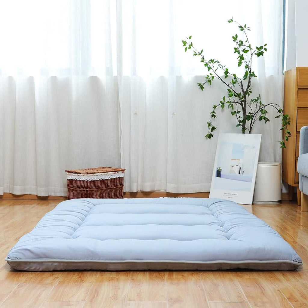 Japanese Floor Mattress Foldable Roll Up Tatami Mat with Washable Cover C590751
