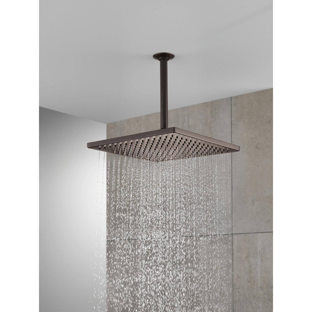 Matte Black Metal Raincan Shower Head P3188