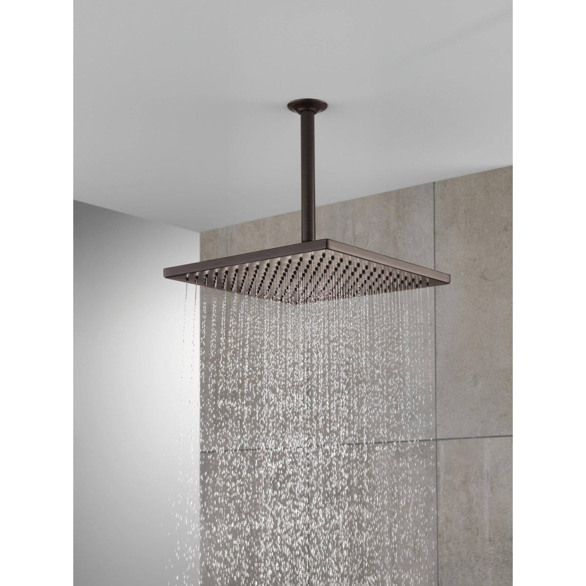 Matte Black Metal Raincan Shower Head P3188