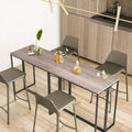 36" Rustic Console Table Sofa Table Grey Oak B276