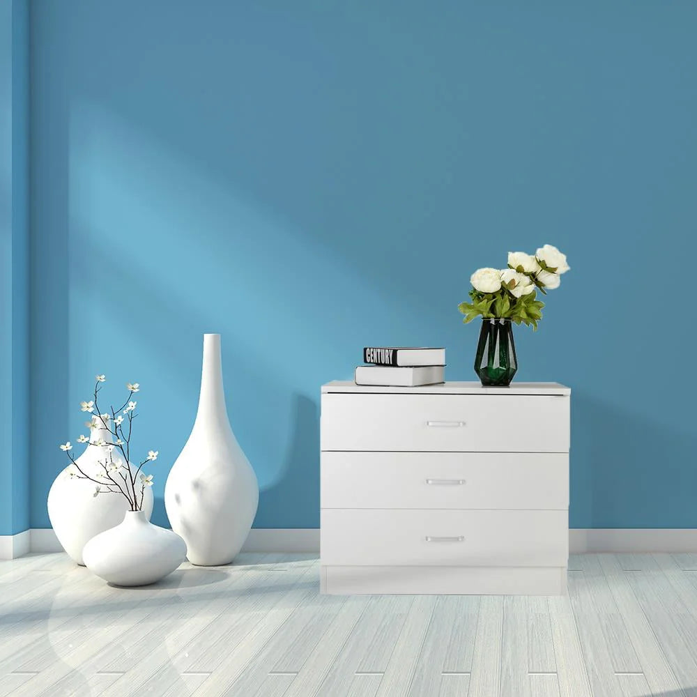 White 3 Drawer Dresser D5684