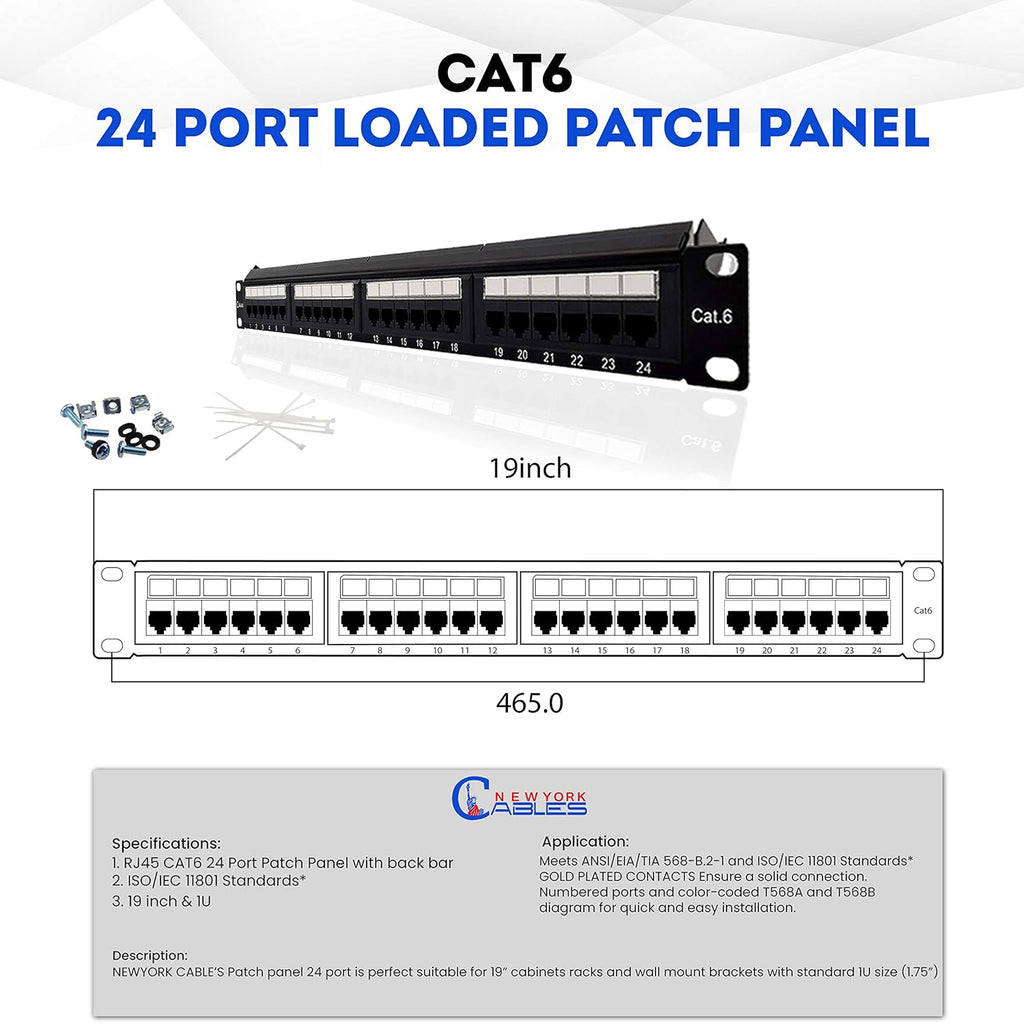 24 Port Cat6 Patch Panel Z662