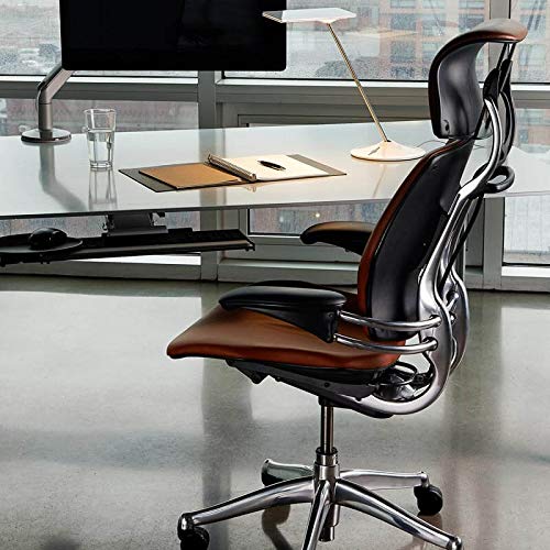 Walnut Ginkgo Fabric Ergonomic Office Chair with Headrest I2277
