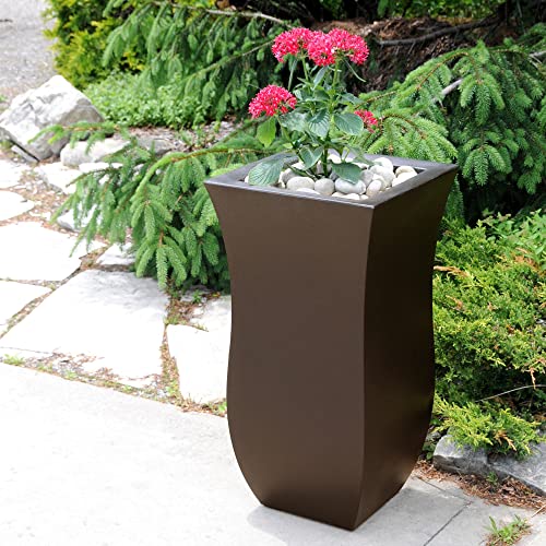 Black 30in Tall Planter with Removable Plug P374529