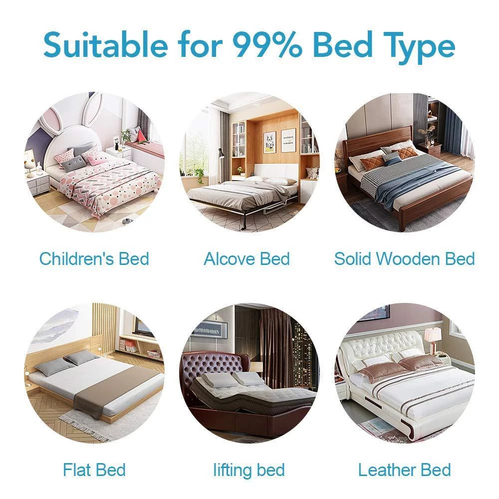Light Gray Height-Adjustable Breathable Fabric Bed Rail Y97873