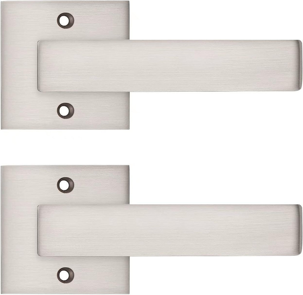 Pack of 10 Square Non-Turning Door Lever with Satin Nickel Finish J903