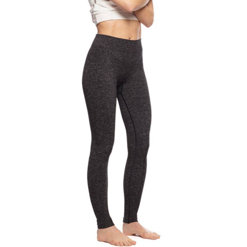 Charcoal Heather Seamless Knee Patch Tight Z821