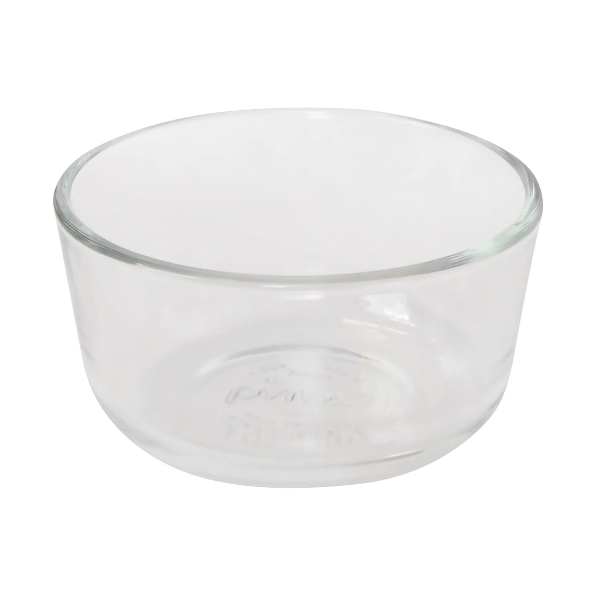 1-Cup Clear Round Glass Food Storage Bowl with Red Plastic Lid, 4-Pack K7584