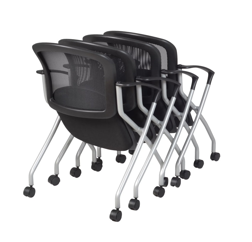 Black Nesting Chair 4 Pack R40169