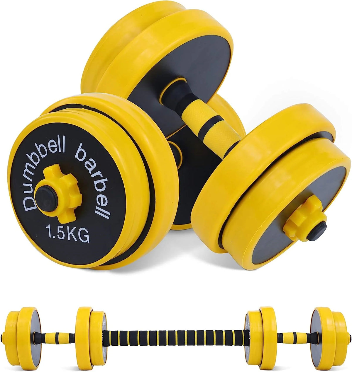 Adjustable Dumbbell Barbell Weight Pair 2-in-1 Set 22Lb A789