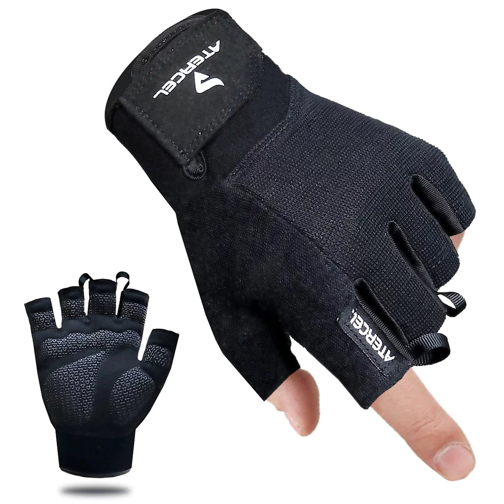 Workout Gloves with Hooks Black L Y562722