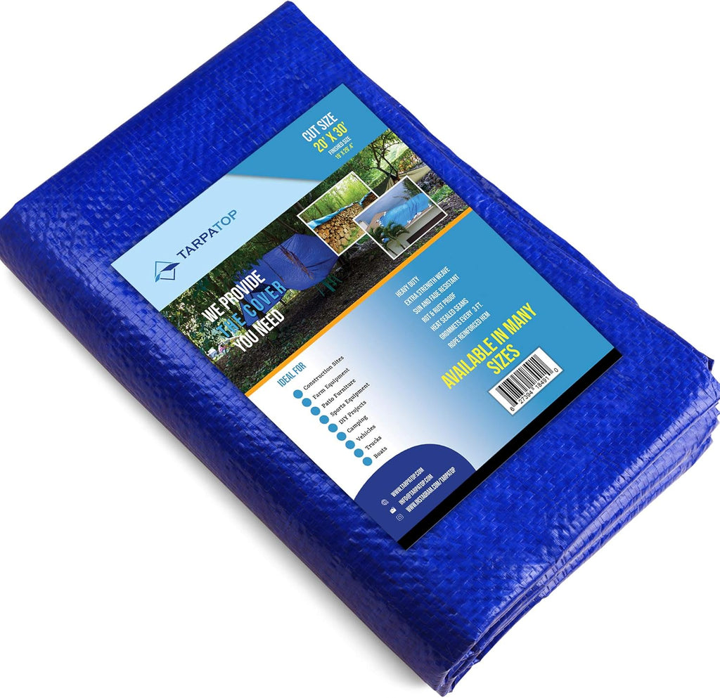Blue Waterproof Poly Tarp Tarpaulin Pack of 2 H94056
