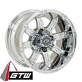 12 inch Chrome Golf Cart Wheel T350447