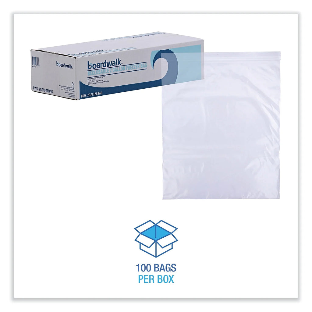 Reclosable Food Storage Bags, 2 gal, Clear, 100/Box Q700