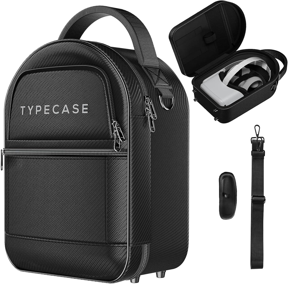 Hard Protective Travel Case for VR Headsets with Shoulder Strap (Black) A83791