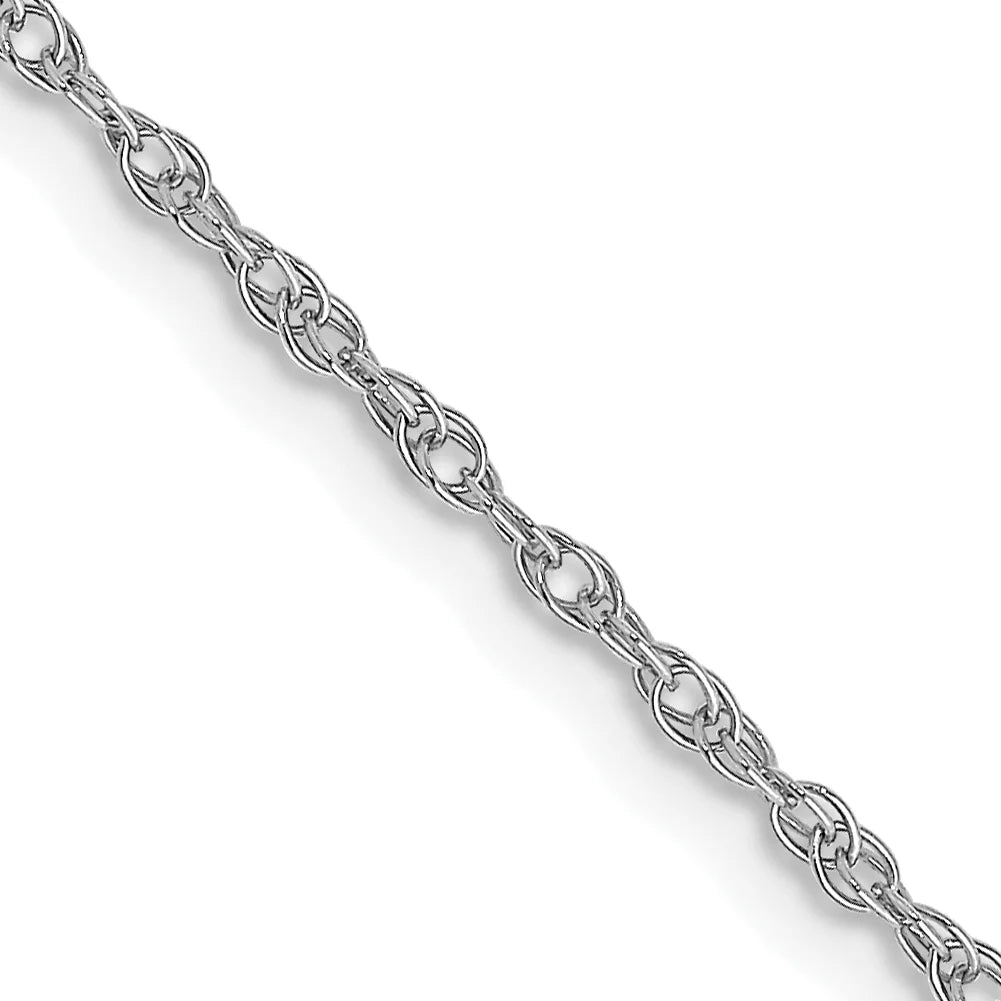 14K White Gold Cable Chain Necklace 18 Inches J9575