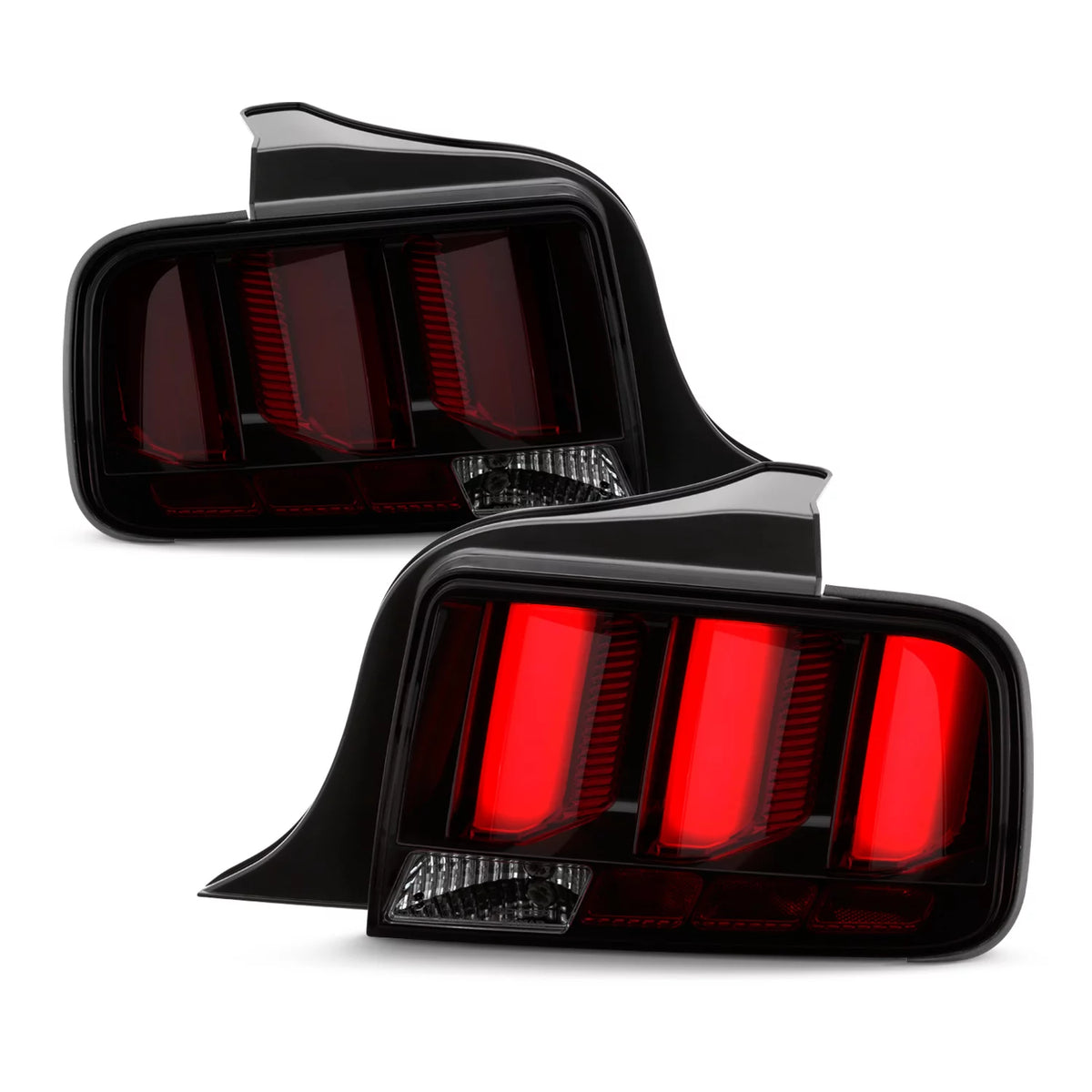 Chrome Smoked LED Tail Lamp Brake Lights Pair Left + Right J956097