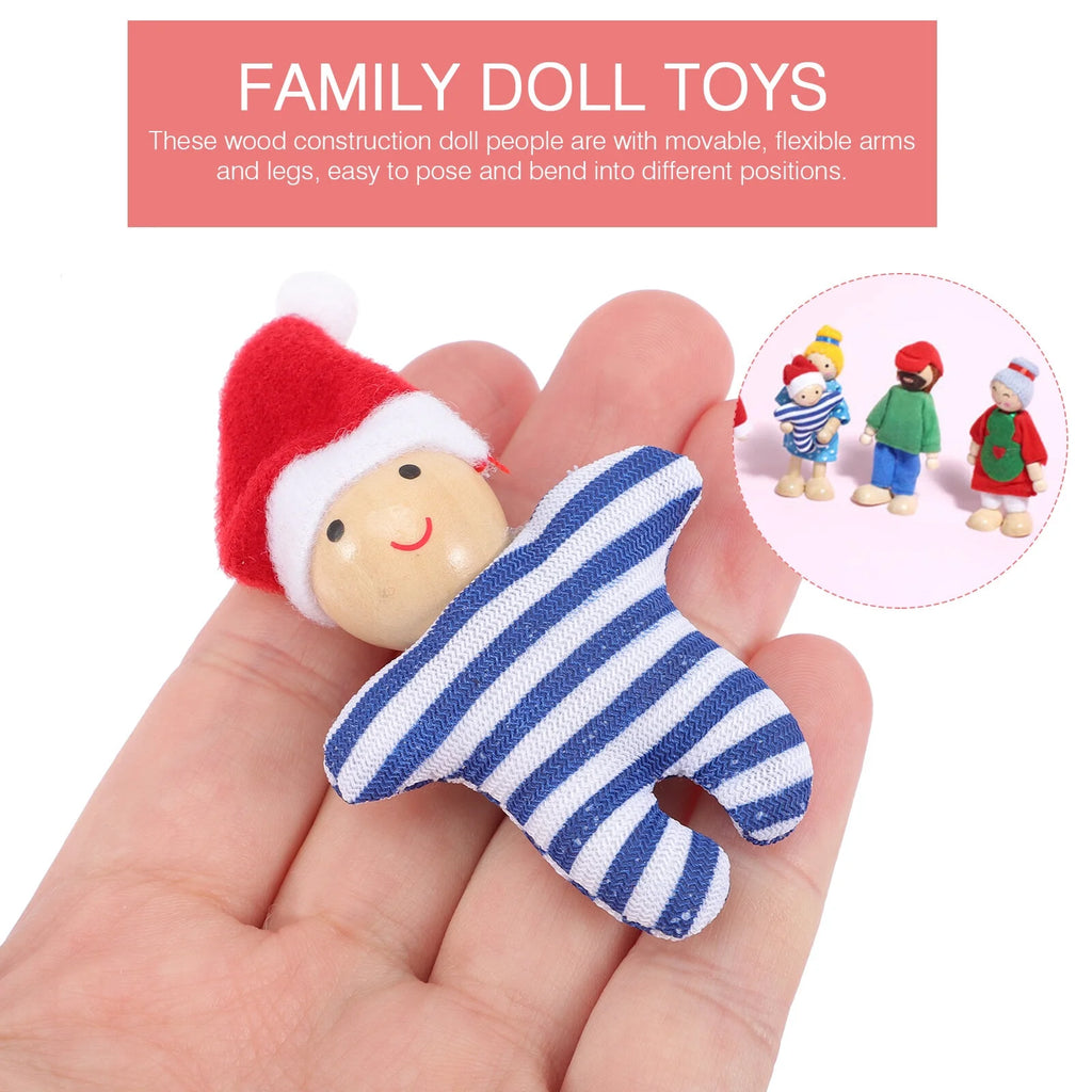 7pcs Wooden Doll Playset B810