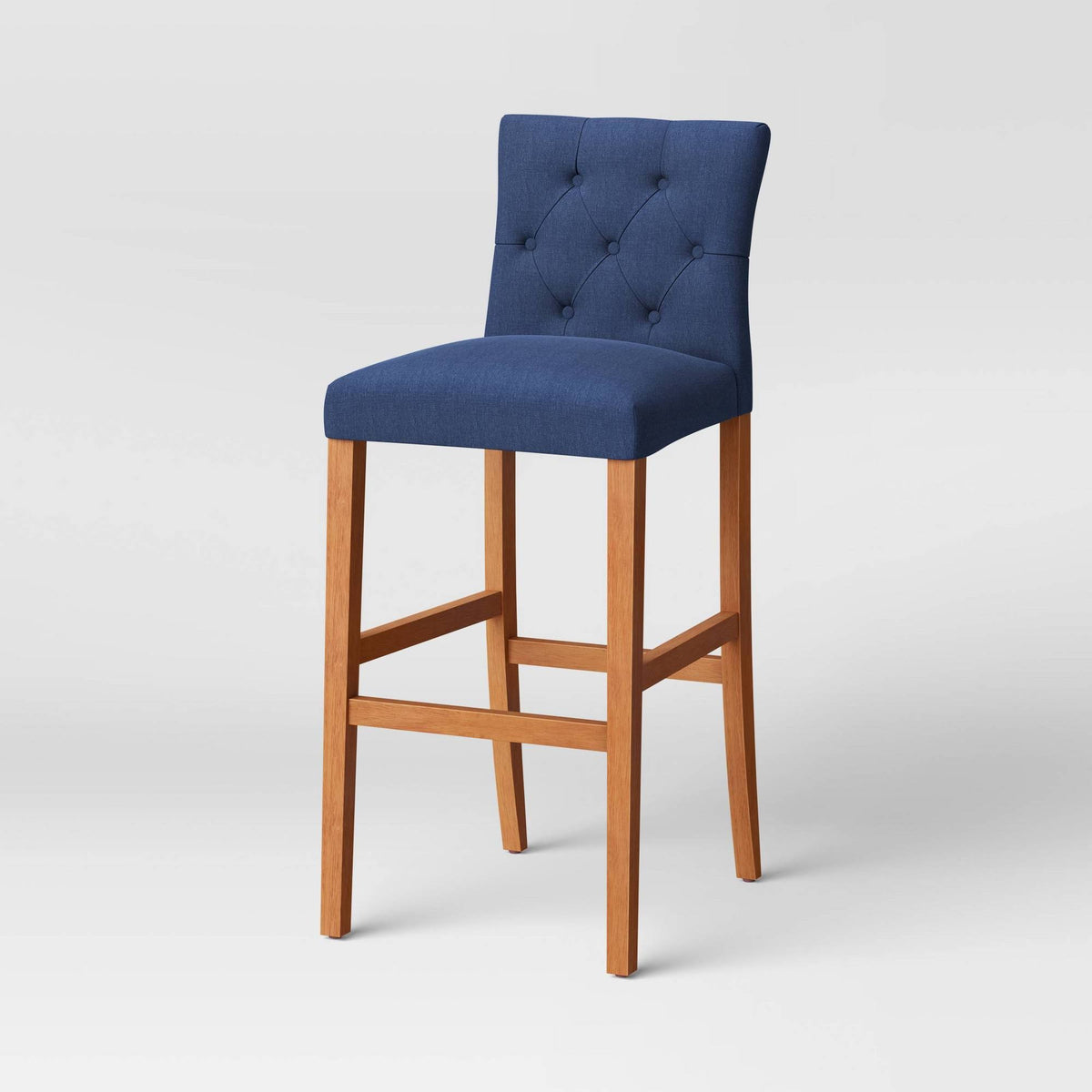 Navy Tufted Barstool W9511