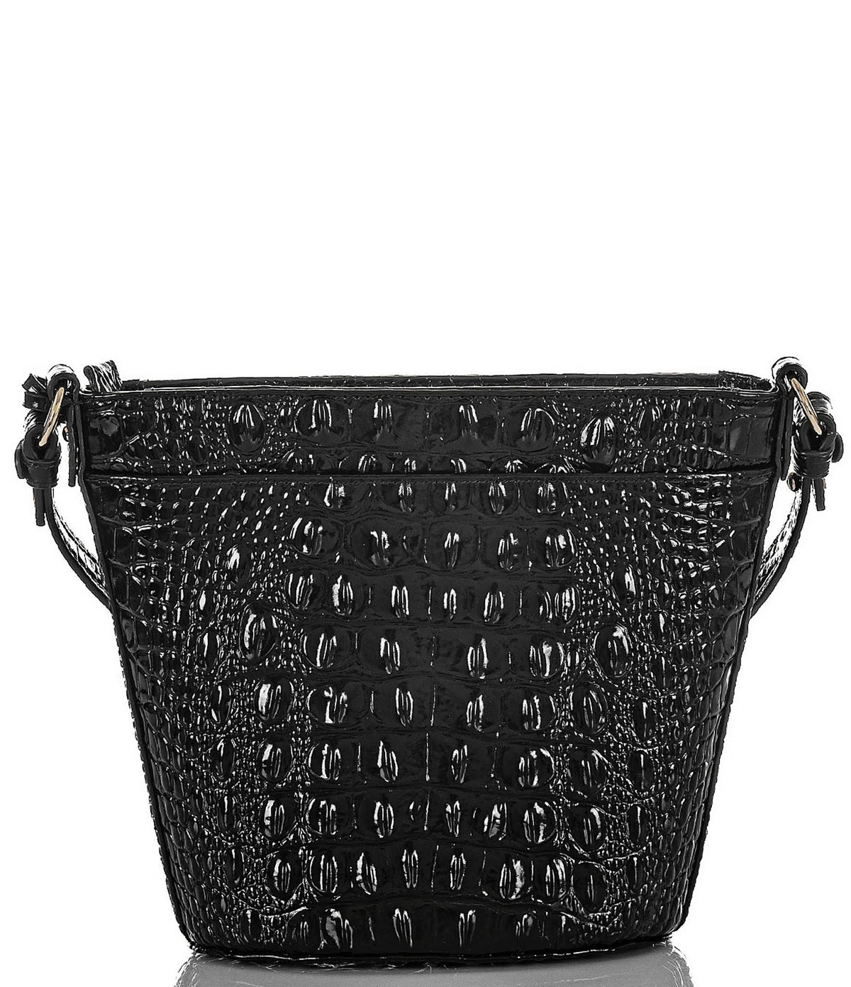 Pecan/Gold Embossed Leather Mini Crossbody U25708