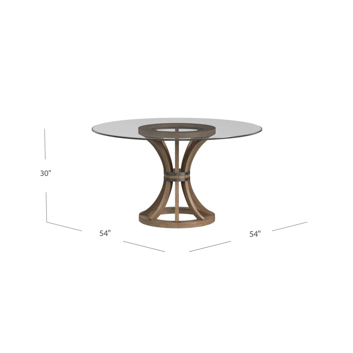 Brown Round Wood Dining Table A926