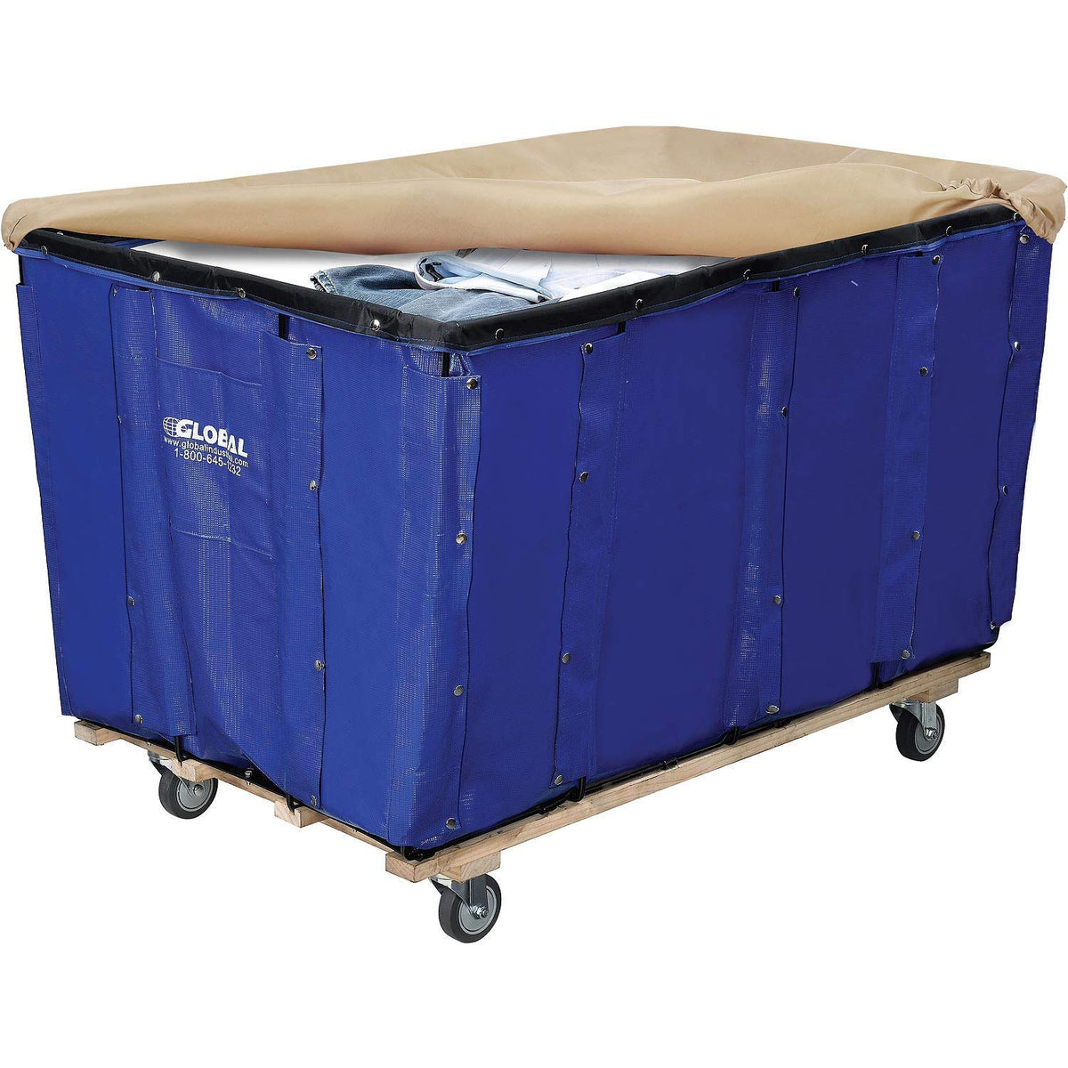 Vinyl Basket Bulk Truck, 24 Bushel, Blue V826502