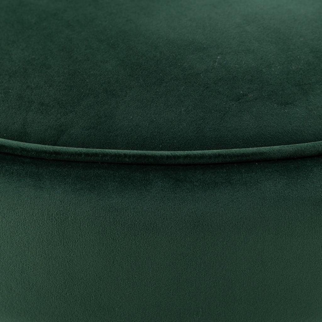 Green Velvet Round Barrel Accent Chair with Seat Cushion C5925