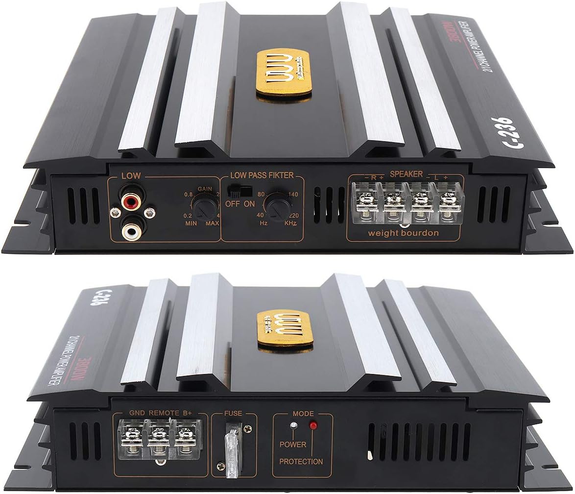 3800W 2 Channel Car Audio Amplifier, Pack of 2 A277819