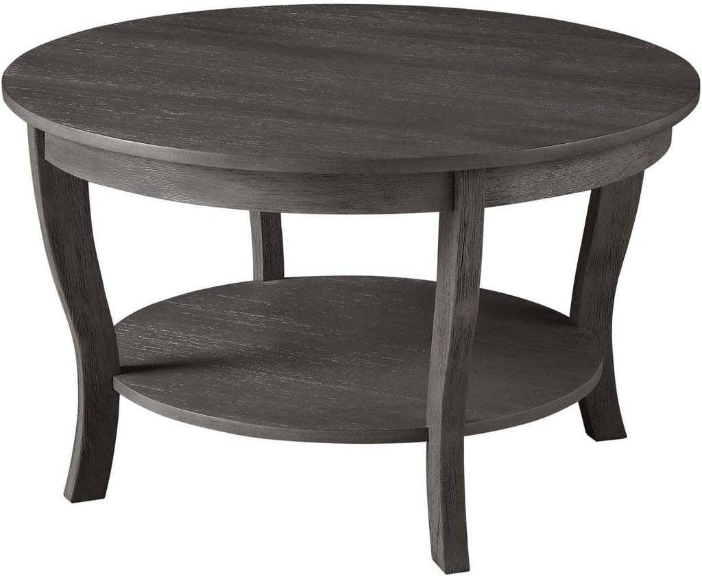 Round Coffee Table, Driftwood/White M23177