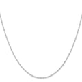 14K White Gold Cable Chain Necklace 18 Inches J9575