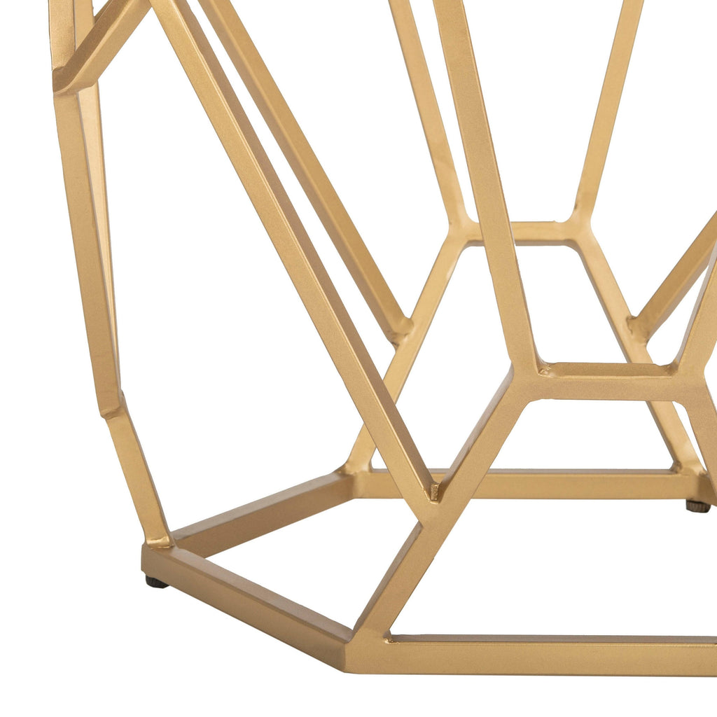 Geometric Accent Table - Multi/Gold T730939