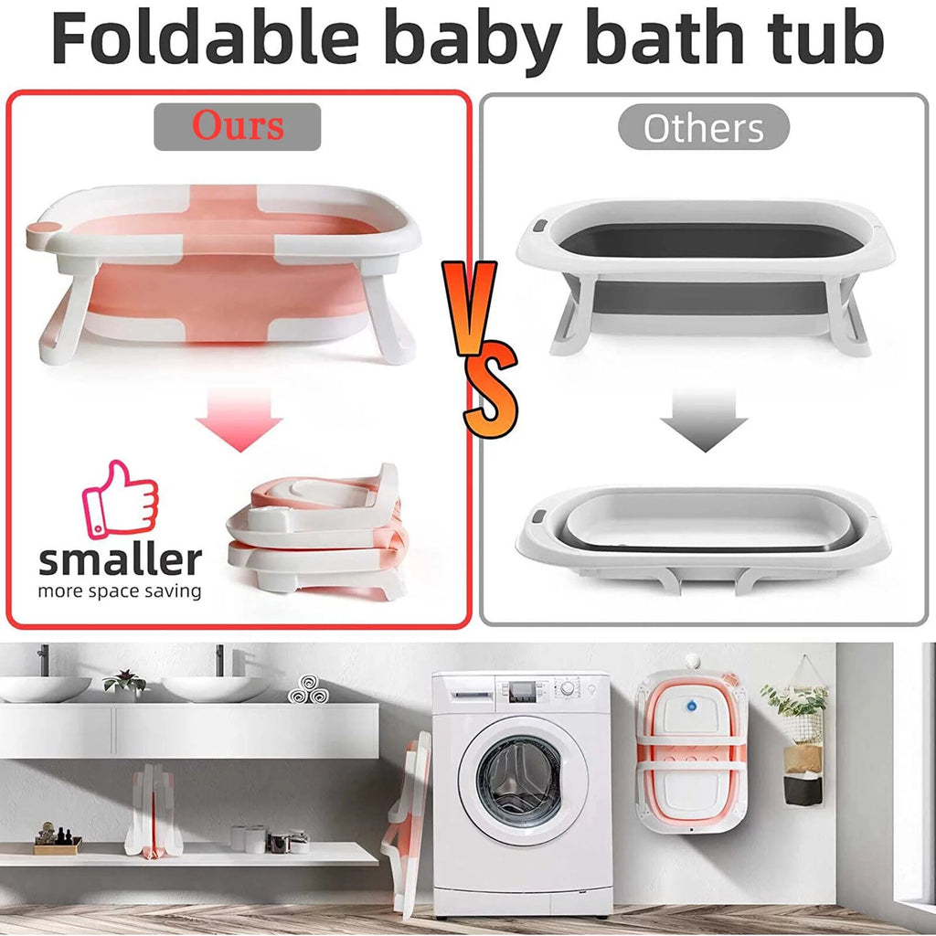 Collapsible Baby Bathtub with Thermometer U663