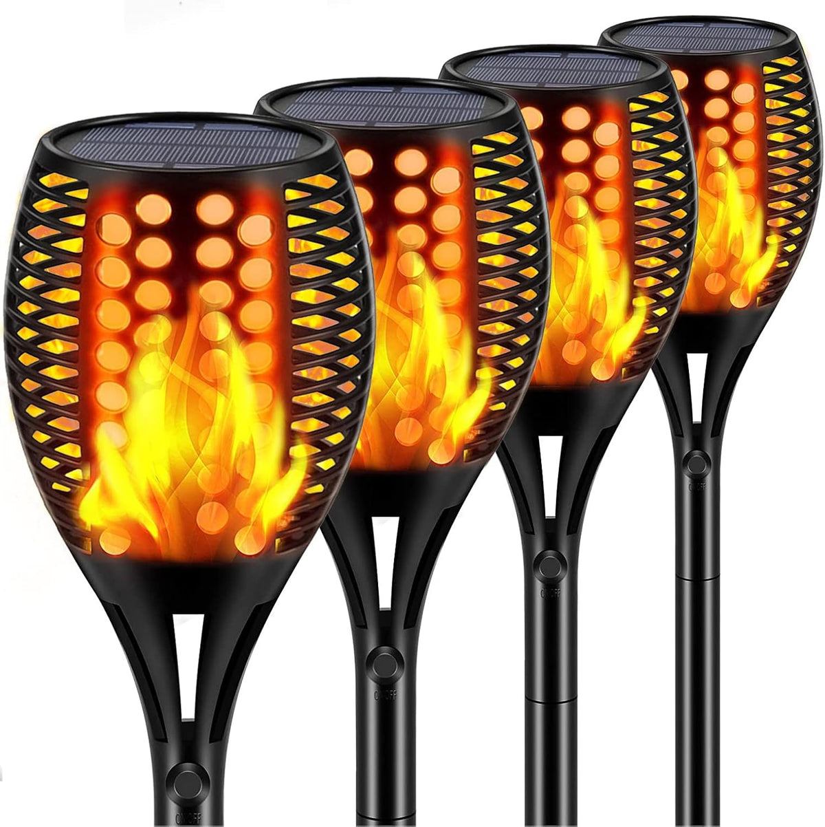 Solar Torch Lights, Waterproof Outdoor Dancing Flames Garden Lights, 43 96 LED R71587