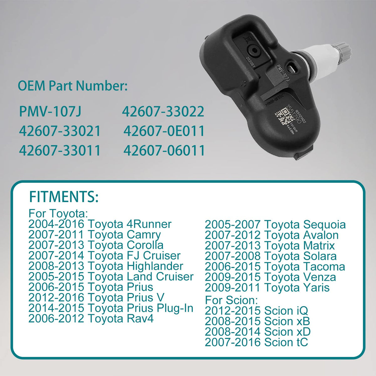 Tire Pressure Sensor 315MHz TPMS 4PCS D4409