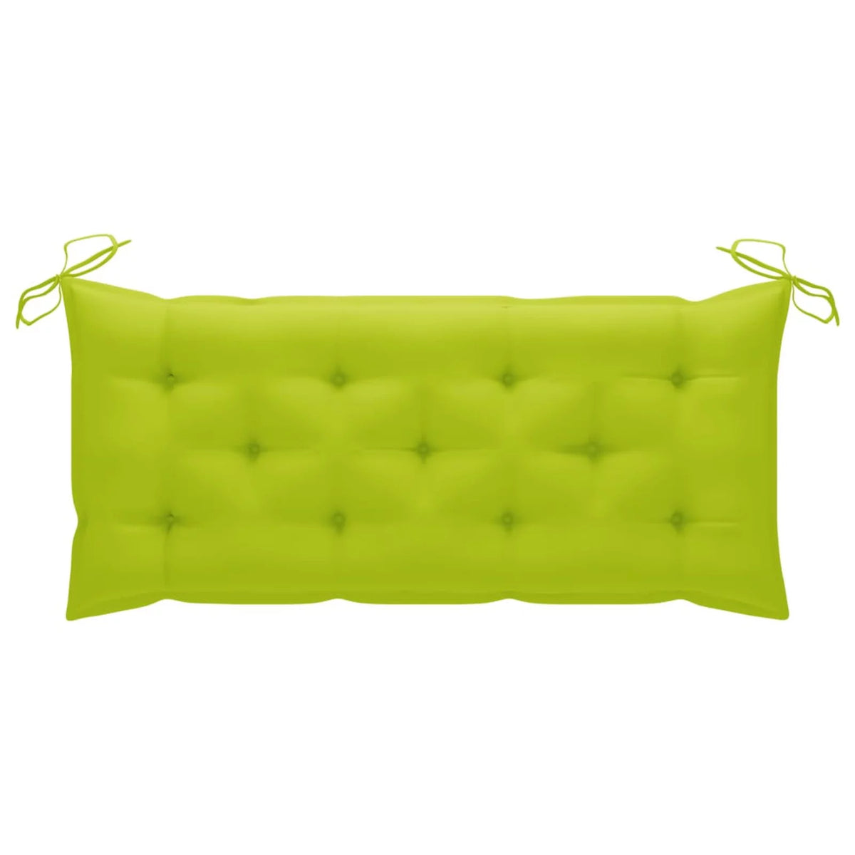 Swing Bench with Bright Green Cushion Solid Teak Wood Y68315